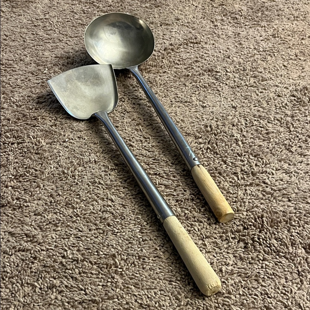Stainless Steel Utensil with Wooden Handle